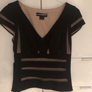 Marciano Guess Black and Nude Top NWT
